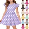 Летнее платье принцессы для девочек, А-силуэт, футболка-платье, Пасхальный день