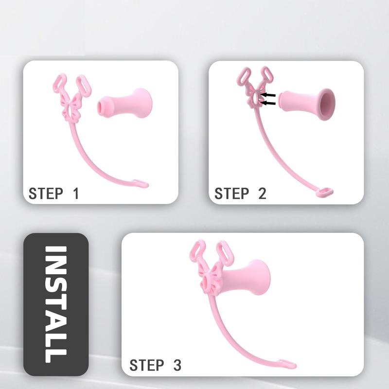 Butterfly Chastity Cage Anti-off Device Lock FUFU Clip Auxiliary Belt Chastity Lock Device Sissy Sex Toys Men Urethra Catheter