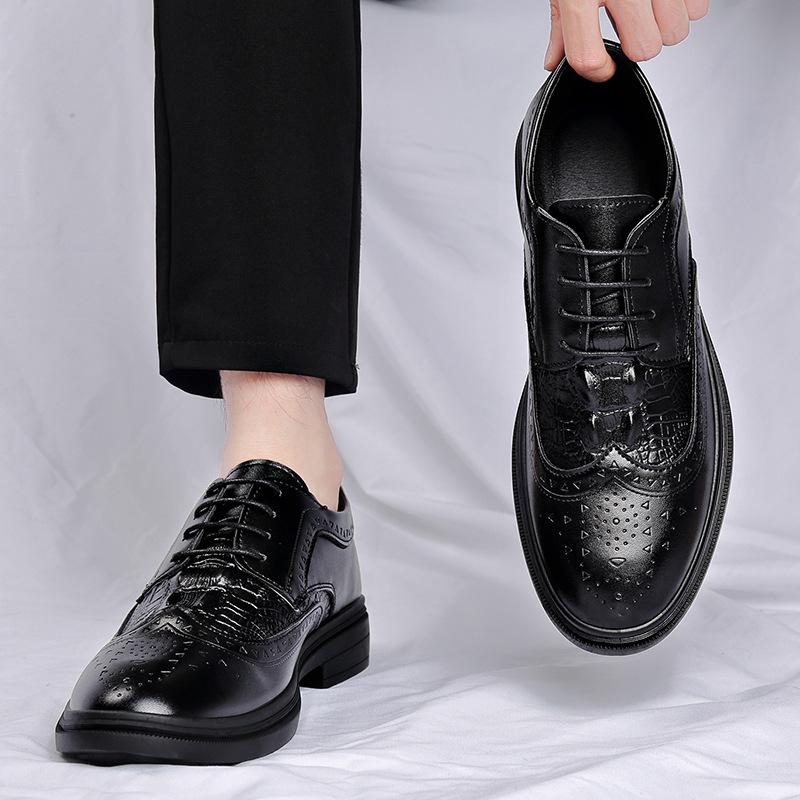 Летние новые туфли Doudou из мягкой кожи, мужские повседневные кожаные туфли для бизнеса, мужские туфли, популярные в Douyin мужские туфли дерби