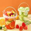 Food Grade Plastic Thicken Bucket Small Clip Stationery Storage Bucket Milk Tea Pickle Takeaway Bucket With Lid Storage