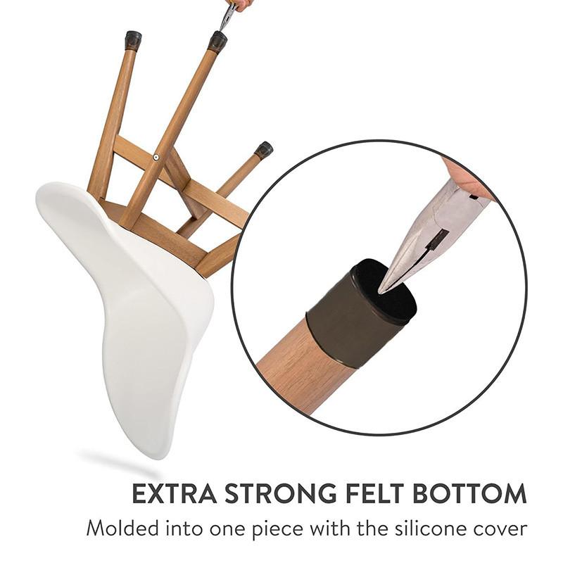 16 шт. чехлы для ножек стульев из силикона TPR, накладки на ножки стульев с войлочными нескользящими накладками на ножки стульев