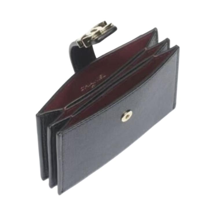 Chanel 26A Gold Logo Double C Grain Goat Leather Card Holder Women Card Holder Black AP5329-B24702-94305