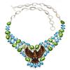 Peridot Quartz Swiss Blue Quartz Jewelry Necklace 16-18''