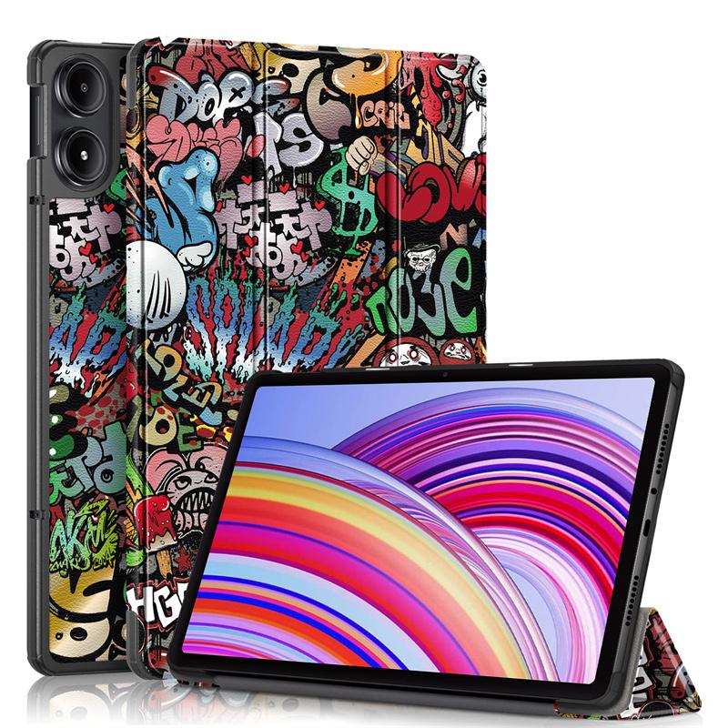 Для Xiaomi Redmi Pad Pro 2024 Чехол-подставка с тремя складками Чехол Funda для планшета Xiaomi Poco Pad Red Mi Pad Pro с функцией автоматического отключения