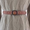 Solid Genuine Color Leather Belt Women Alloy Closure Fashion Wardrobe Summer
