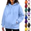 Women's Fashion Solid Color Casual Long Sleeve Hoodie