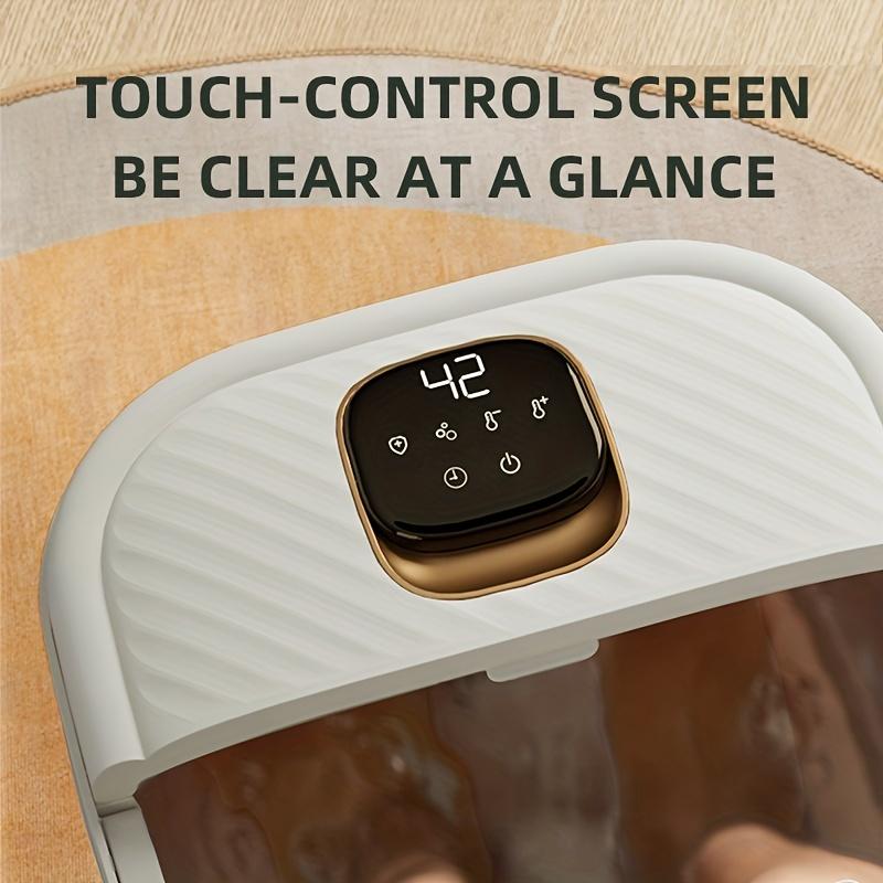 1 Relaxing Foot Bath with Bubbles, Hot Massage and Adjustable Temperature - European Standard Plug, 220-240V Power Supply, Durable PP Material