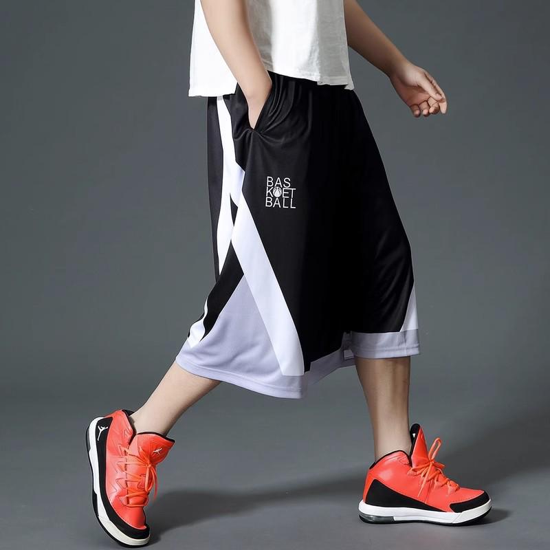 350 Jin мужские баскетбольные укороченные брюки свободного кроя большого размера