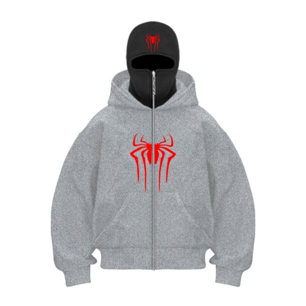 2025 Осень и Зима Новая Мужская и Женская Повседневная Спортивная Одежда с Дизайном Маски с Капюшоном, Спортивное и Модное Худи Большого Размера