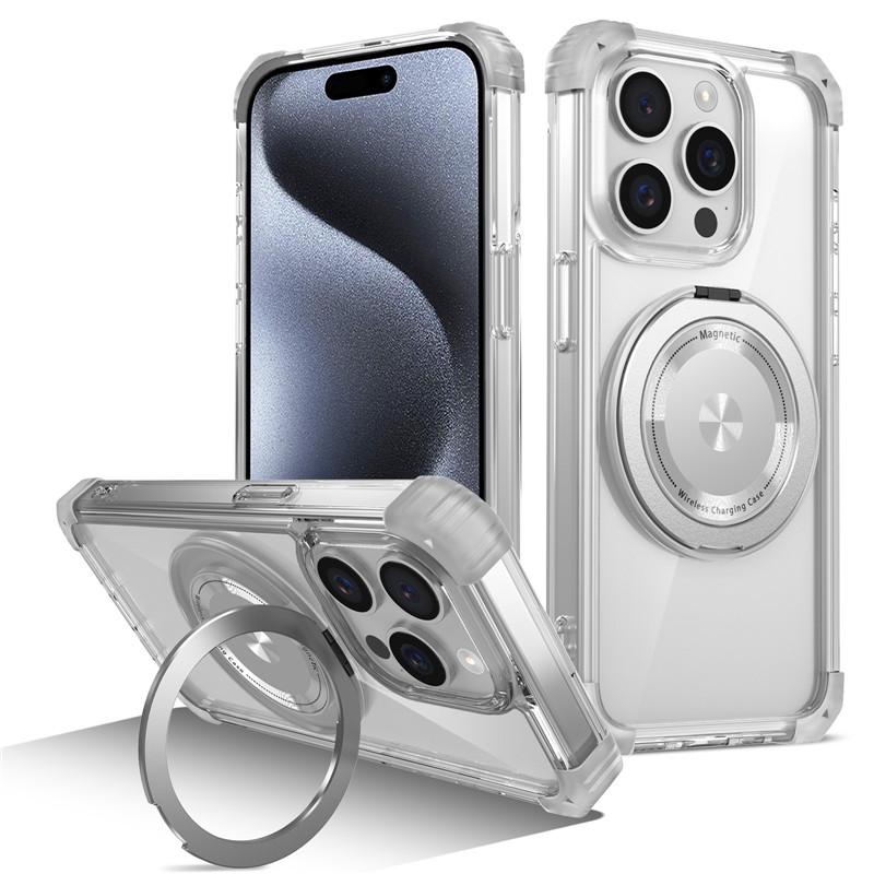 Прозрачное магнитное кольцо для чехлов с беспроводной зарядкой MagSafe для iPhone 17 Air 16 Plus 15 14 13 12 11 Pro Max Ударопрочный чехол