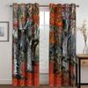 Осенний пейзаж леса и кленового листа Бесплатная доставка 2 шт. Тонкая затеняющая оконная штора для гостиной спальни Декор Крючок