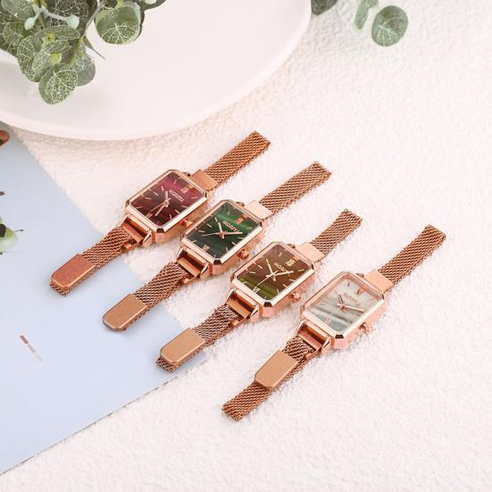 Женские часы с продолговатым циферблатом, кварцевый механизм, изысканный указатель, высокая точность, украшение без задержки, легкие женские наручные часы