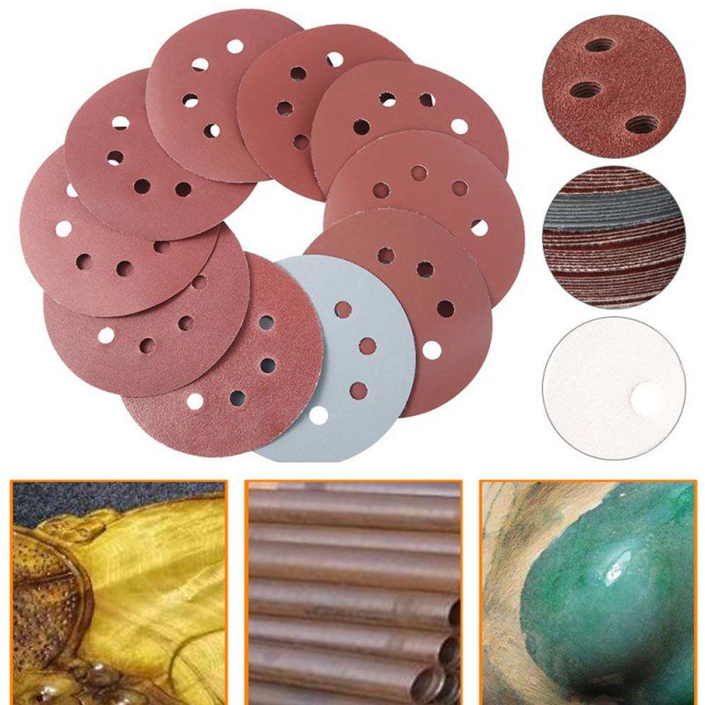 Perforated Replacement Sanding Discs Polished Red Sandpaper Self Adhesive Oxide Dry Sandpaper