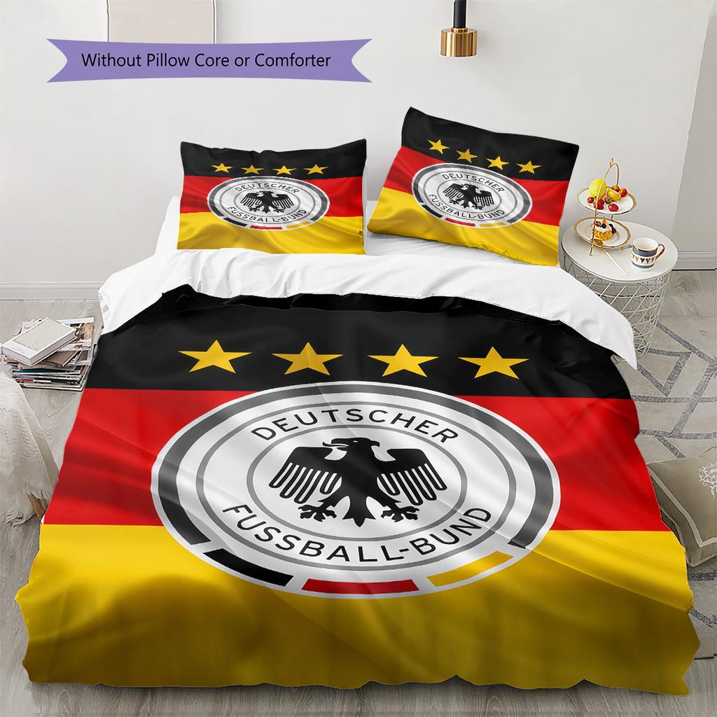 Germany national football logo Pattern Bedding Home Decoration Birthday Gift (1 * duvet cover + 2 * pillowcase, without core),fan merchandise.