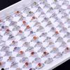20Pcs Colorful Crystal Mixed Rings Bulk Finger Band Ring Jewelry