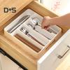 1/2Pcs Drawer Organizer Expandable Kitchen Tray for Utensils Adjustable Flatware Holder with 4/6 Compartments Cutlery Storage Divider for Spatulas