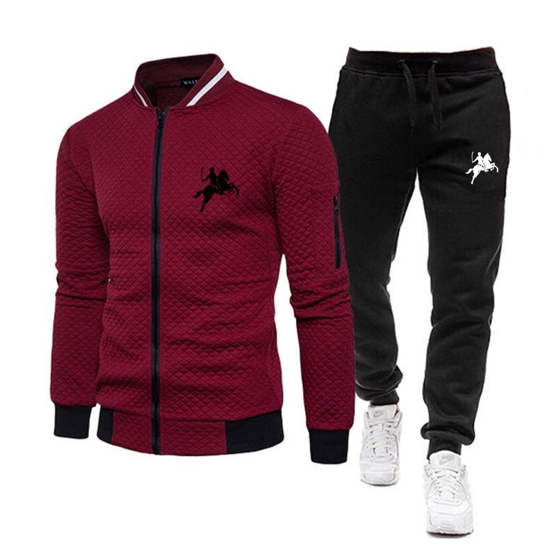 2024 Brand Tracksuit Men Zipper Jacket Golf Fitness Gym Tracksuits Cotton Mens Outfits Sport Suit 2 Piece Set Jogging Tracksuit