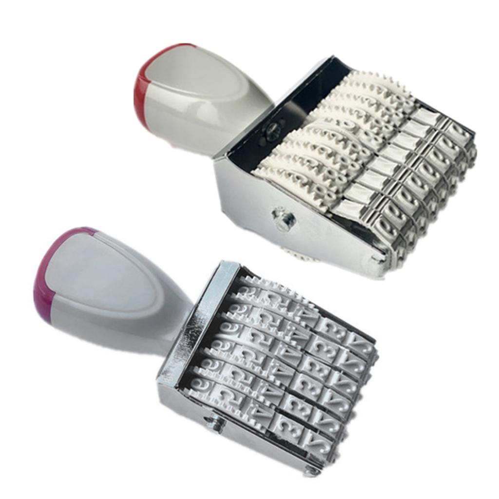 Резиновый датер 6 цифр 8 цифр Резиновый штамп Линейный датер Офисный штамп Вращающийся штамп для скрапбукинга Упаковка Рукоделие