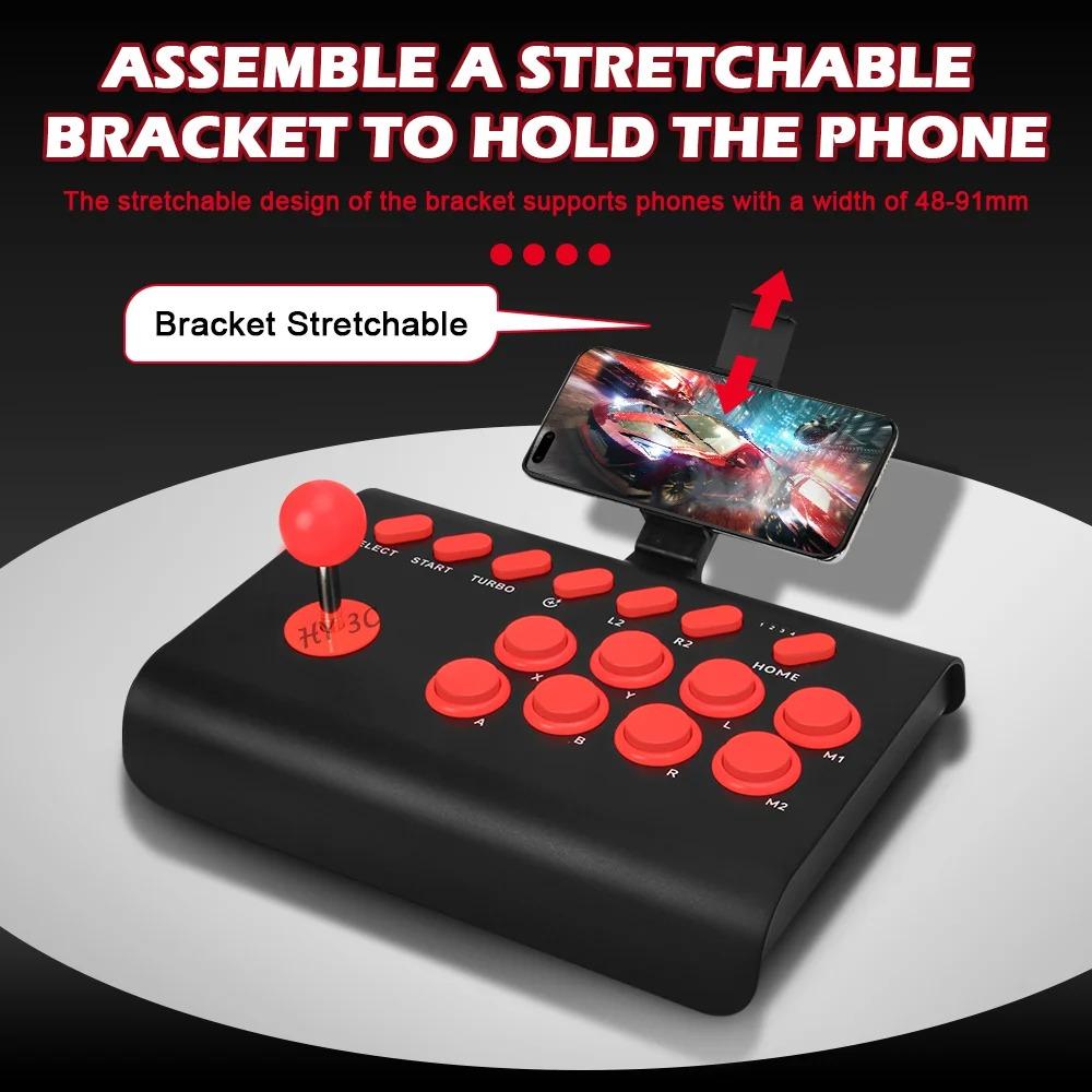 BSD-Y02 Wireless Arcade Stick Games Control Rocker for PS4/Switch Console Controller PC TV Android IOS Phones Fight Stick Joystick Gamepad Accessories