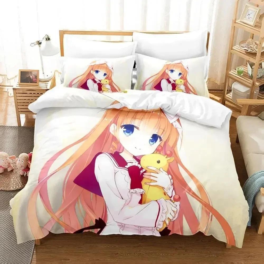 New Aria The Scarlet Ammo Bedding Set Cartoon Anime Three-Piece Set Adult Kid Bedroom Duvet Cover Sets 3D Print Kawaii Anime