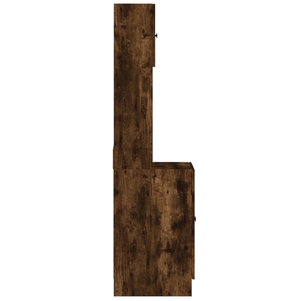 Kitchen Cabinet Smoked Oak 60 x 50 x 180 cm Particleboard