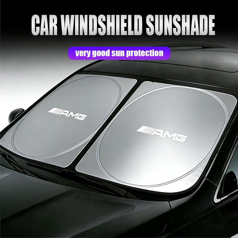 Car Windshield Sunshade Sun Protector Cover Keychain For Mercedes Benz AMG Smart Fortwo 451 450 453 EQ Forfour Coupe Cabrio 451 LL3