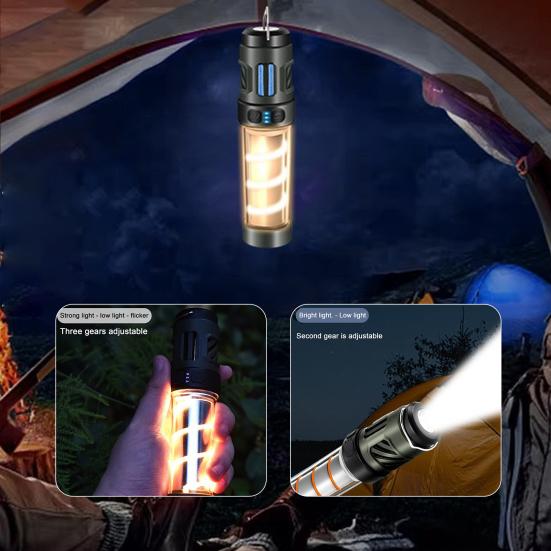 Наружный кемпинговый фонарь со штативом, таблетки-репелленты, 5 режимов, регулируемый, USB-перезаряжаемый, многофункциональный светодиодный фонарик-лампа, подвесной светильник для палатки