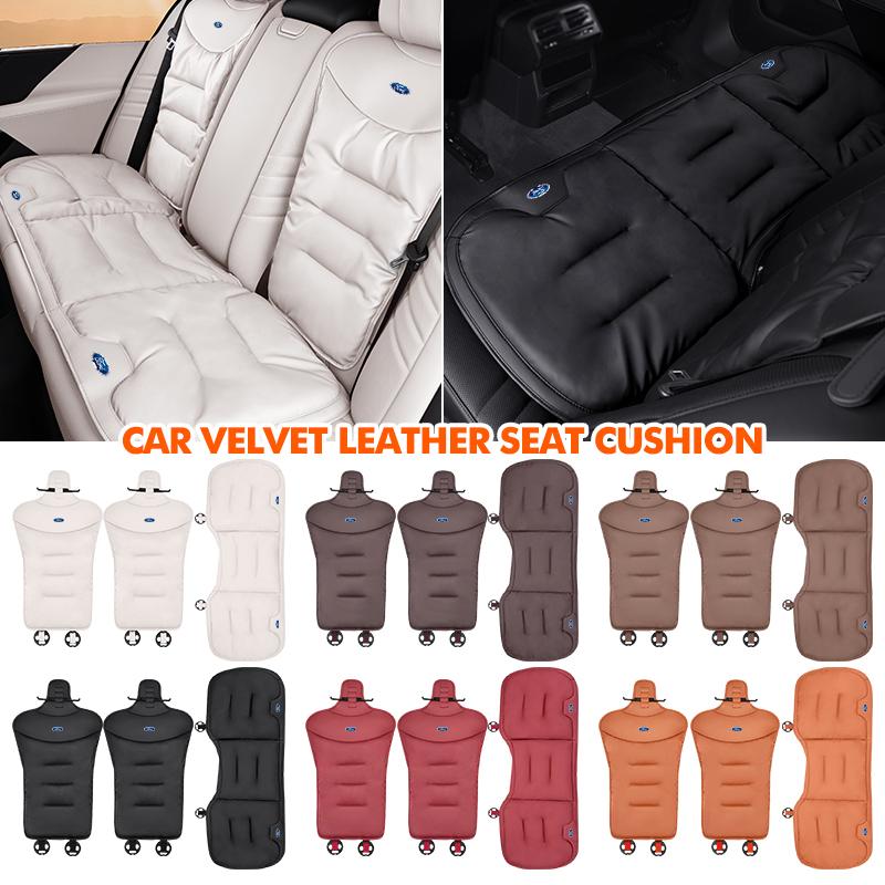 YYQO6 Car Seat Breathable Velour Leather Cushion Cover Accessories For Ford mk2 mk3 Ranger Mondeo mk4 S-MAX Kuga Mustang Fusion