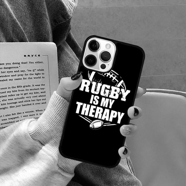 Cute Rugby Player Phone Case Cover for iPhone 17 Air 16 16e 15 13 14 11 12 Pro Max Plus coque fundas Shell