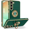 Case - BOOLING - for Samsung Galaxy S24 FE - Silicone - Night Green - Anti-Scratch with Stand Ring