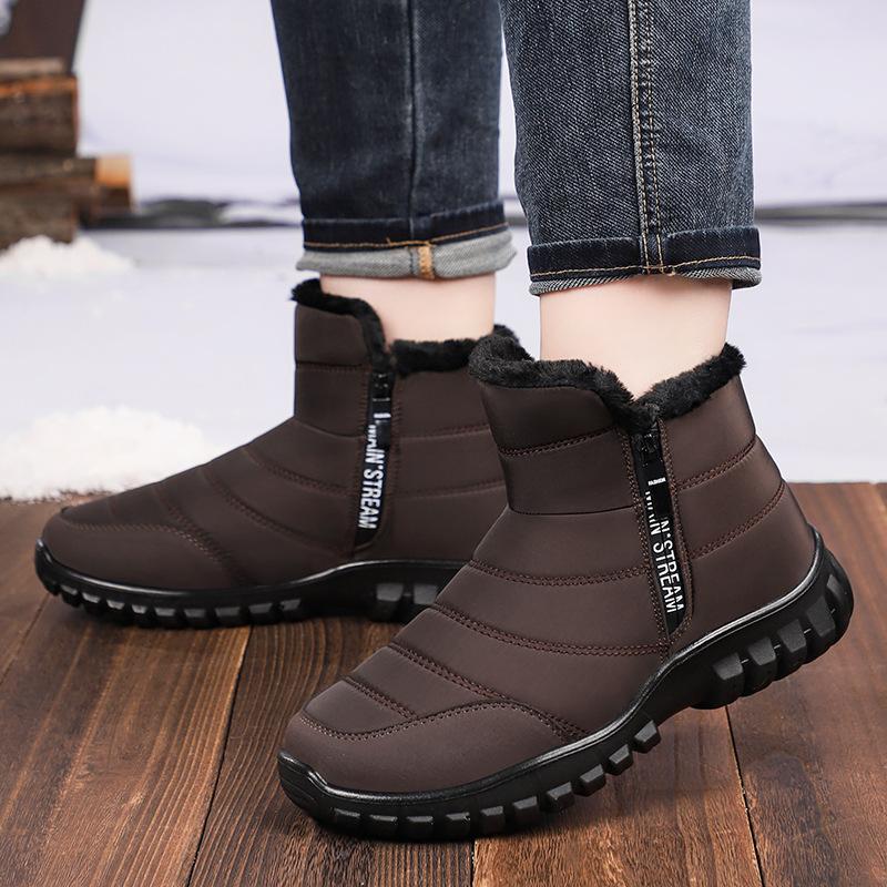 Men's cotton shoes, new cold-proof boots, men's high-top warm boots, comfortable men's boots, piled and thickened snow boots