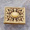 BAKALA Luxury Bathroom Floor Washer Drain Cover Engraving Floor Drains Stoppers Drainer Strainer Gold Finish 4 Inch  for Choose