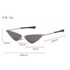 Fashion Slim Metal Triangle Cat Eye Sunglasses for Women Men Designer Trendy Ocean Lens Half Frame Cateye Sun Glasses S8807G