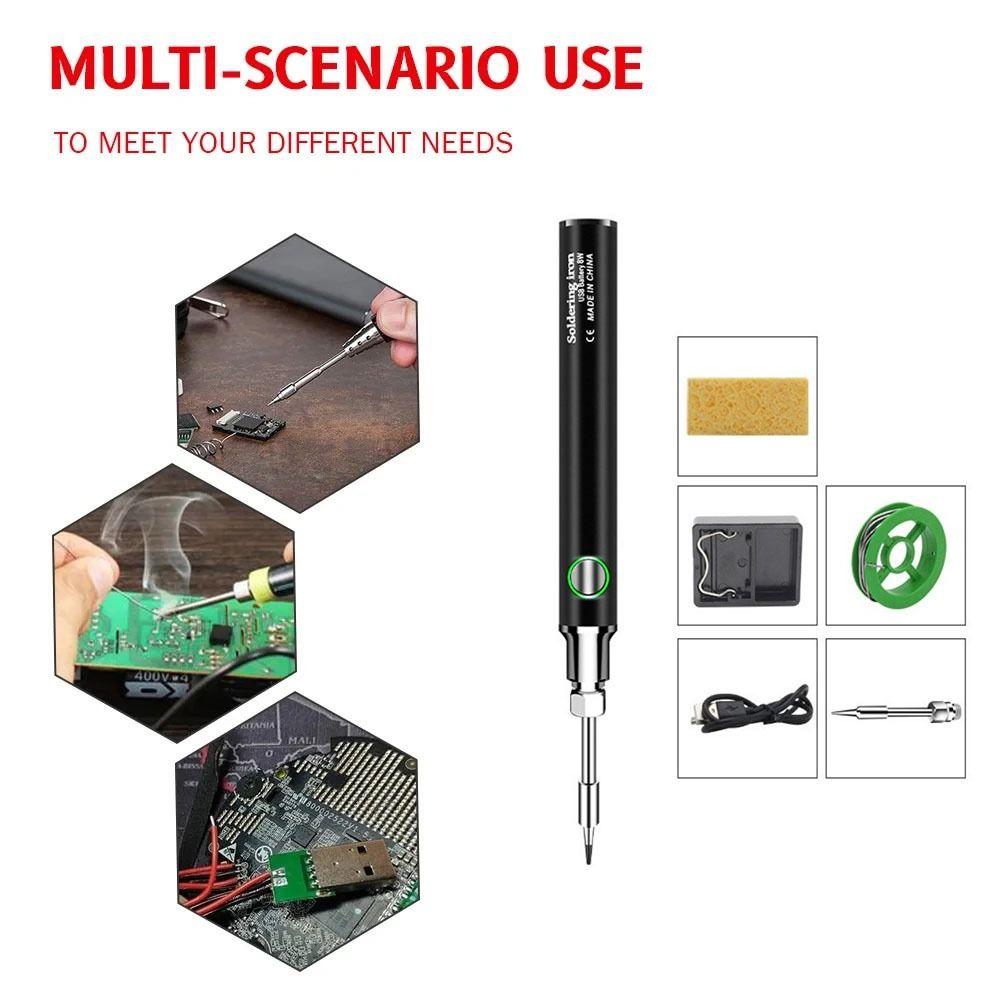 3 Temperature Settings USB Soldering Iron Cordless Burning Wire Pen Electronic Repair