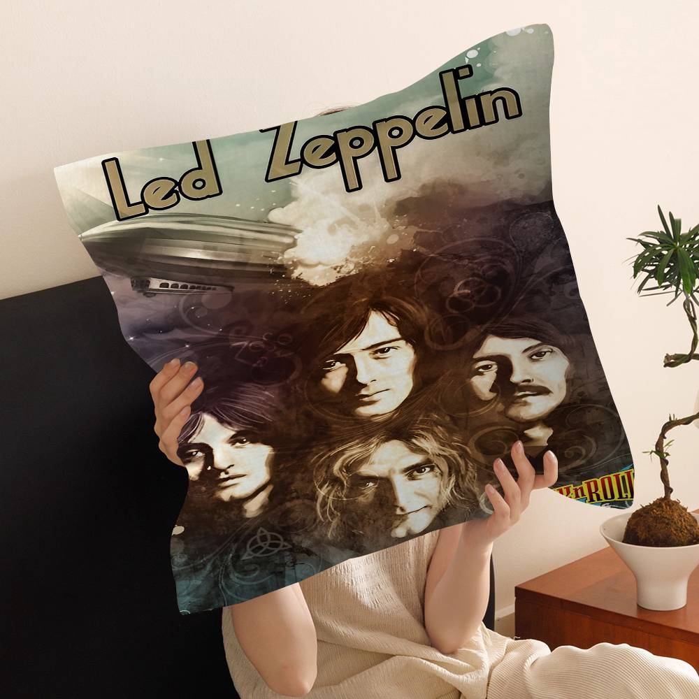 Подушки L-Led Z-Zeppelin Наволочки Мультяшные Декоративные для Дивана Дома Двусторонняя Печать Короткий Плюш Милая Наволочка