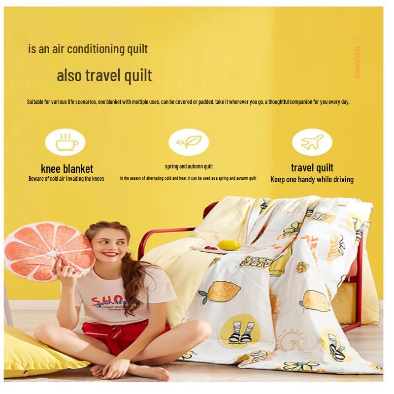 Purple Charm Antibacterial Washable Summer Fiber Quilt