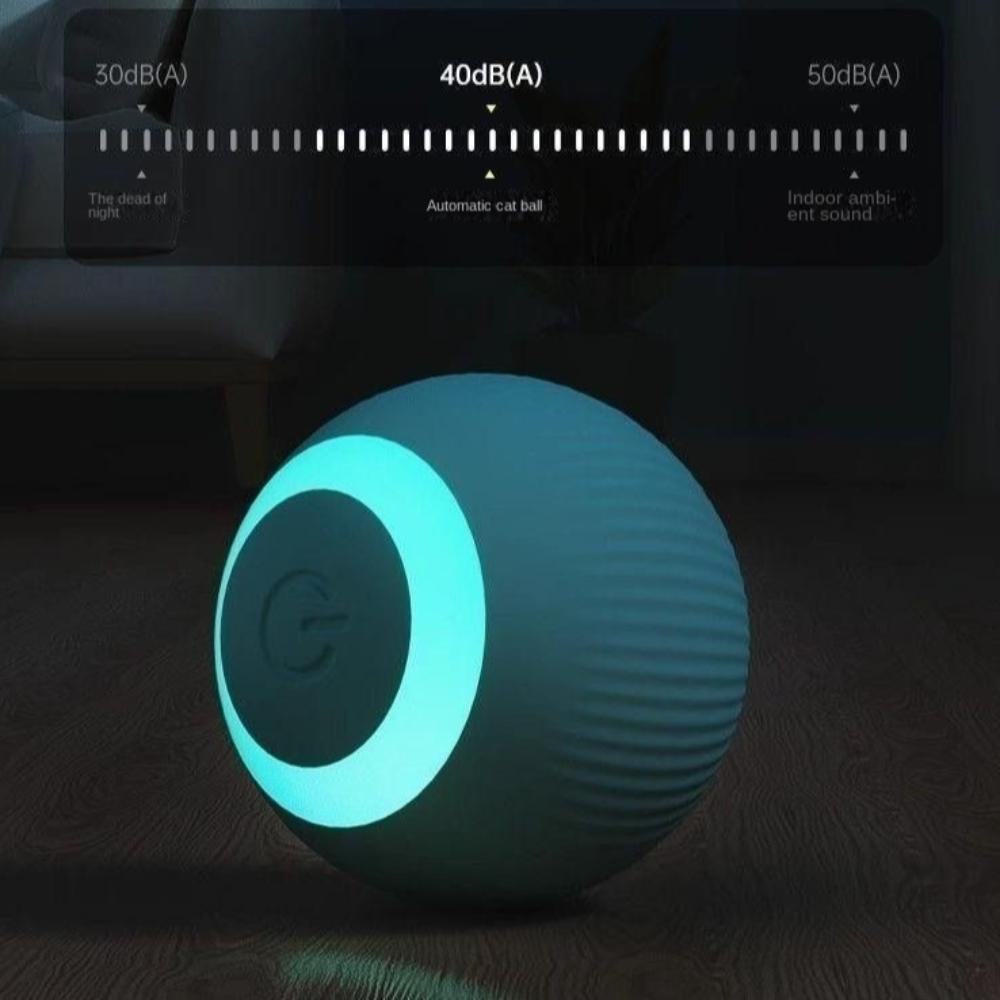 USB Rechargeable Smart Cat Rolling Ball Glowing Motion Ball Toys for Indoor