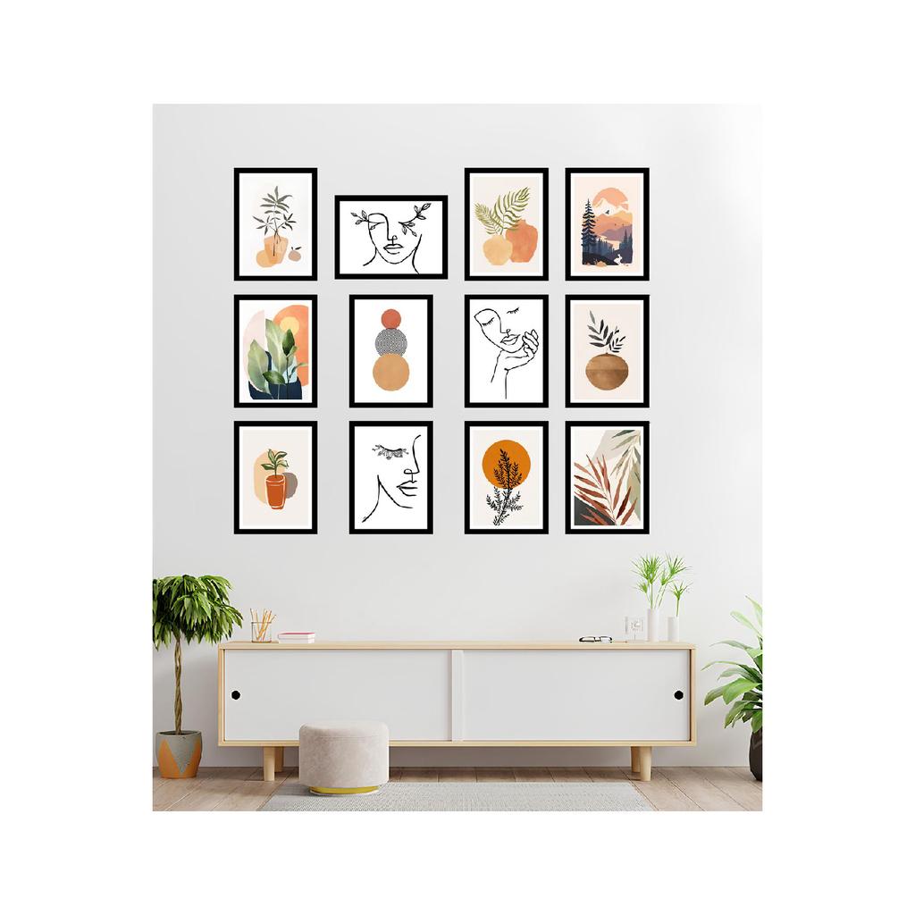 Gift Home Decoration, Living Room, Office, Wall Paintings Bedroom Mdf Painting Set 12 Pieces Decorated