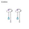 Lindon Women Copper Alloy Zircon Earrings Drop Earrings For Women Wedding Party Gifts
