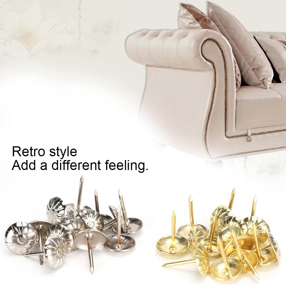 500 шт. Обивочные гвозди в форме хризантемы, декор для дивана, аксессуары для одежды, железо 11 x 16 мм