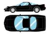 Макияж EIDOLON Honda 1992 Headlamp Open Berlina Black Готовый продукт 1/43 NSX-R (НА1)