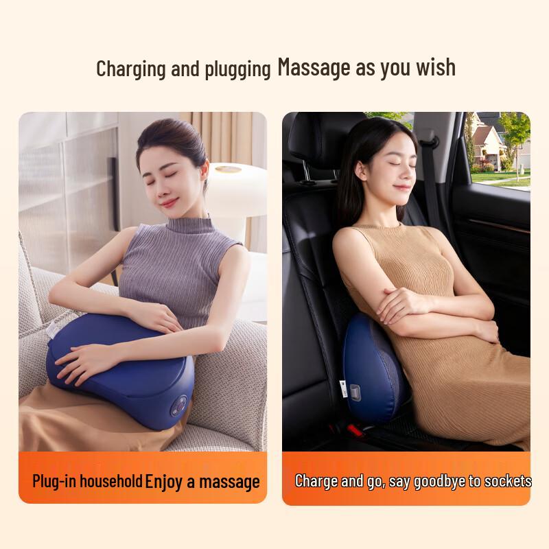 SUPOR Neck & Shoulder Kneading Massage Pillow with Heat CN plug (adapter included)