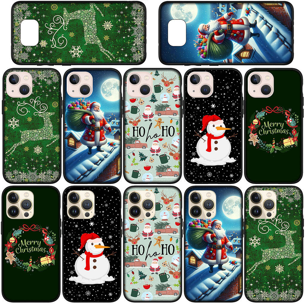 Чехол для iPhone 17 16 15 Xiaomi Poco F8 F7 X7 X6 M8 C85 C75 C71 Redmi Note 14 13 12 11 Pro Max A3 A4 14C 13C 15C Декор Чехол с елочкой Merry Christmas