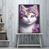 Пейзаж с бриллиантами, милый кот, принт, дизайн, улучшение координации, снятие стресса, мозаика, алмазная вышивка, украшение для дома, сделай сам, подарок