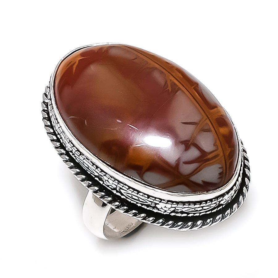 Noreena Jasper Gemstone 925 Sterling Silver Jewelry Gift Ring Size 9.5 B3g44