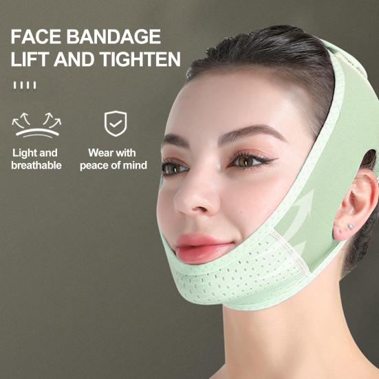 Женский ремешок для подбородка с регулируемой лентой-застежкой, мягкий дышащий редуктор для двойного подбородка, красивая повязка для скульптуры лица