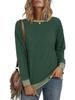 2025 Женский Повседневный Круглый Вырез Длинный Рукав Осенний Свободный Цвет Блок Пуловер