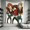 The Melancholy of Haruhi Suzumiya Wall Tapestry Aesthetic Wall Hanging Printed Fabric Blanket Decorative Tapestries for Bedroom Living Room Home Decor