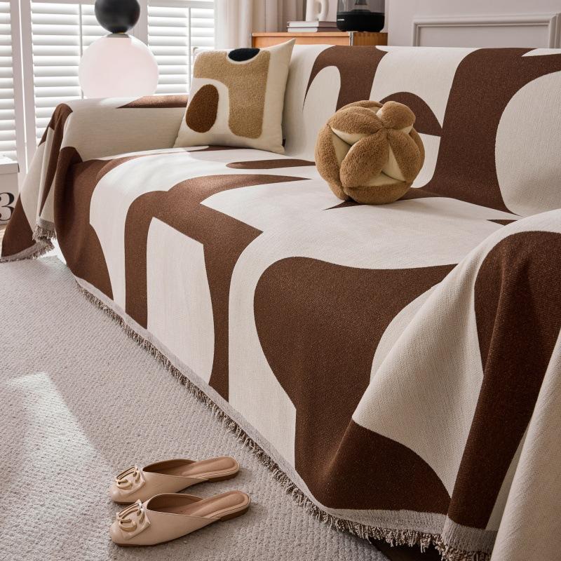 Nordic Chenille Sofa Throw Blankets Outdoor Camping Picnic Large Blanket Leisure Beach Towel White Travel Rug Tassels Linen Home