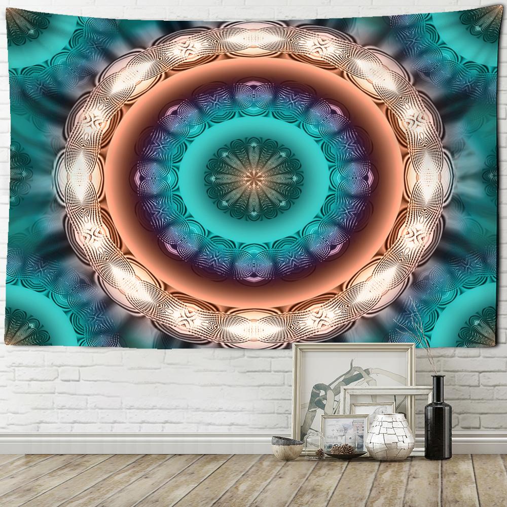 Красочный гобелен с мандалой, настенный гобелен в богемном стиле, психоделический колдовство, тапиз, хиппи, домашний декор